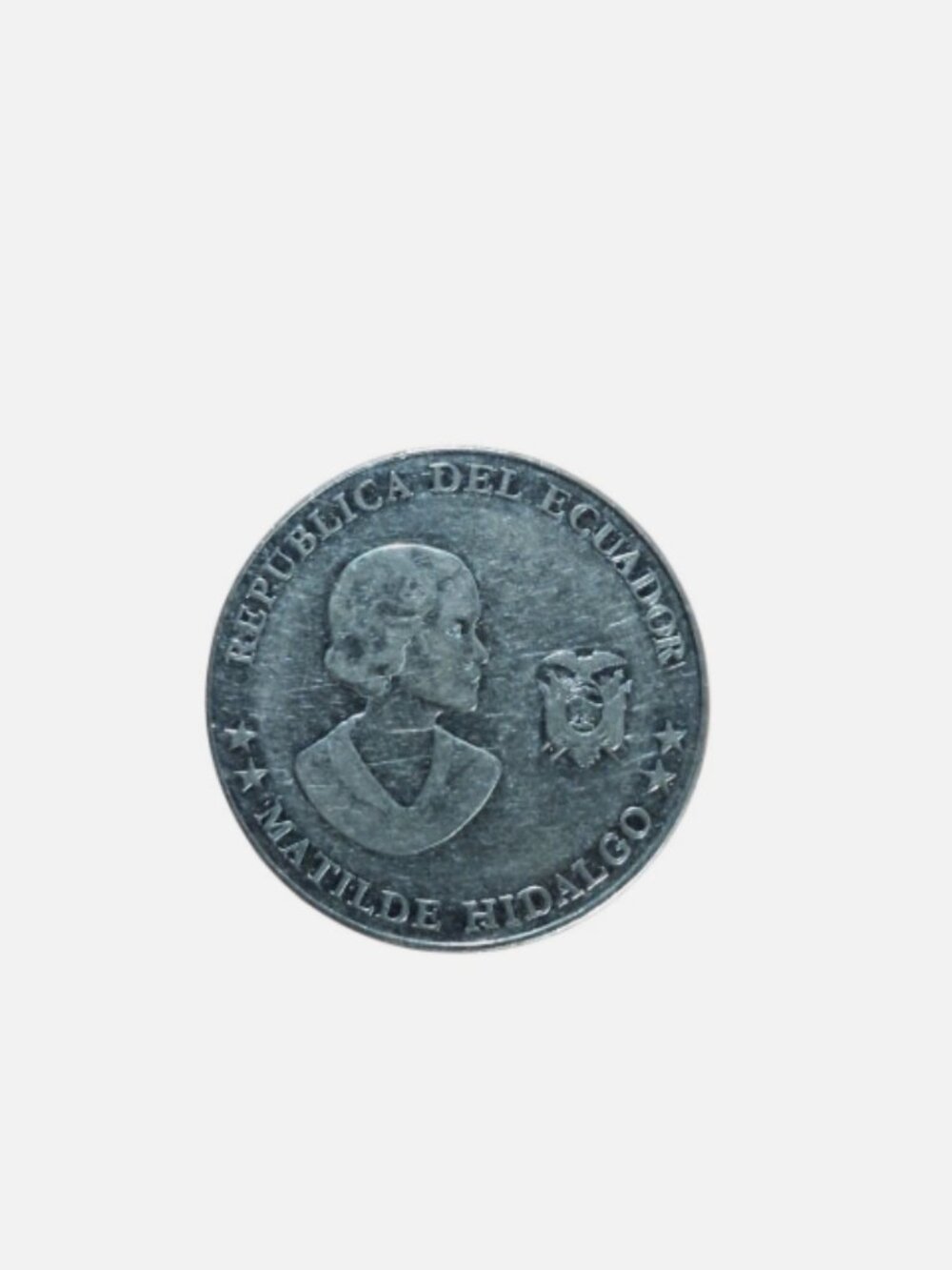 Ecuador coin 2023 Matilde Hidalgo circulated coin depicting historical figures